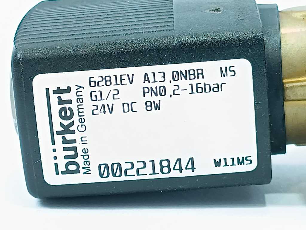 Bürkert 00221844 2/2-WAY NC SOLENOID VALVE; SERVO-ASSISTED