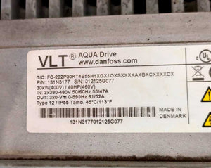 Danfoss 131N3177 T/C: FC-202P30KT4E55H1XGX1O  40Hp