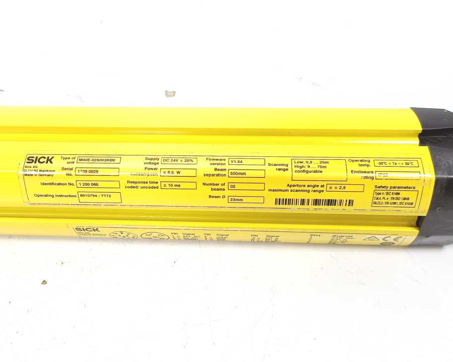 SICK 1200065 M40E-025003RB0 M4000 Advanced Light Curtain. Batch of 2 pcs.
