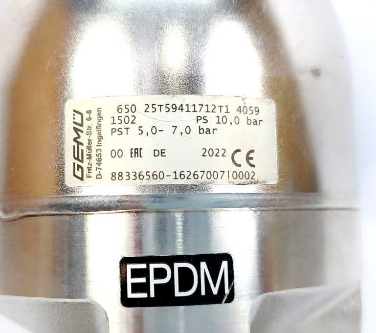 GEMU 650 25T59411712T, Diaphragm valve