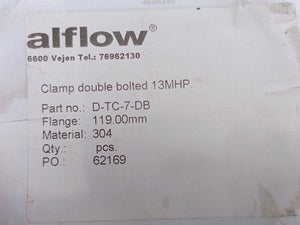 Alflow / Dockweiler D-TC-7-DB KA1851 Clamp Double Bolted 13MHP. Flange 119.00mm