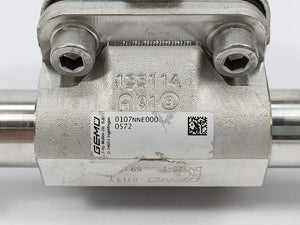 GEMU PN16 DN 25-1" Diaphragm Valve w/ 0107NNE000 & 673 25D59401702TS