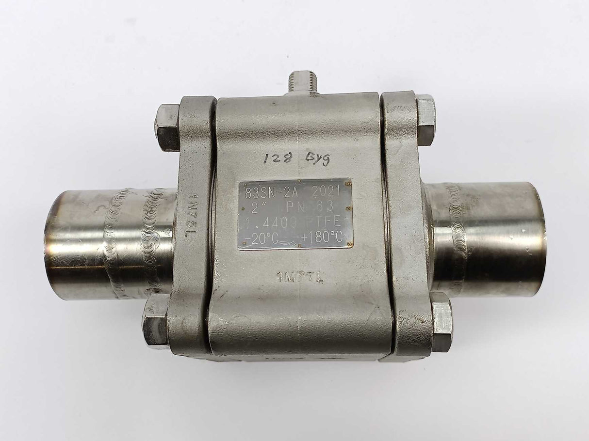Mars Valve 83SN-2ADET 2" FB Ball Valve, PN63, 1.4409 PTFE,  2108170189