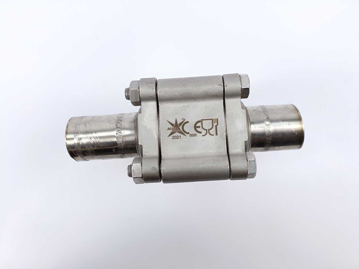 Mars Valve 83SN-2ADET 11/2" FB Ball Valve, PN63, 1.4409 PTFE, SN:2108200001