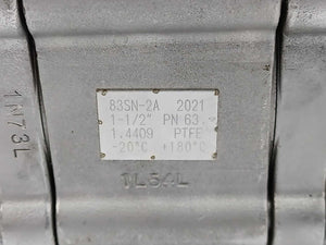 Mars Valve 83SN-2ADET 11/2" FB Ball Valve, PN63, 1.4409 PTFE, SN:2108200001