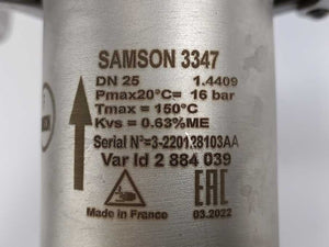 Samson 3277 Pneumatic Actuator W/ 3730-4, 3347