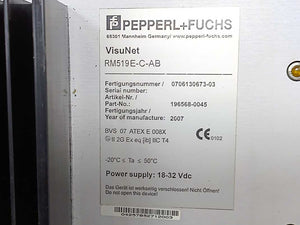 Pepperl+Fuchs 196568-0045 RM519E-C-AB VisuNet Remote Monitor
