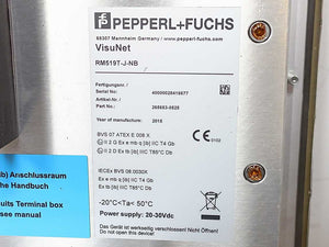 Pepperl+Fuchs 265653-0525 RM519T-J-NB VisuNet Remote Monitor. Ex Certified