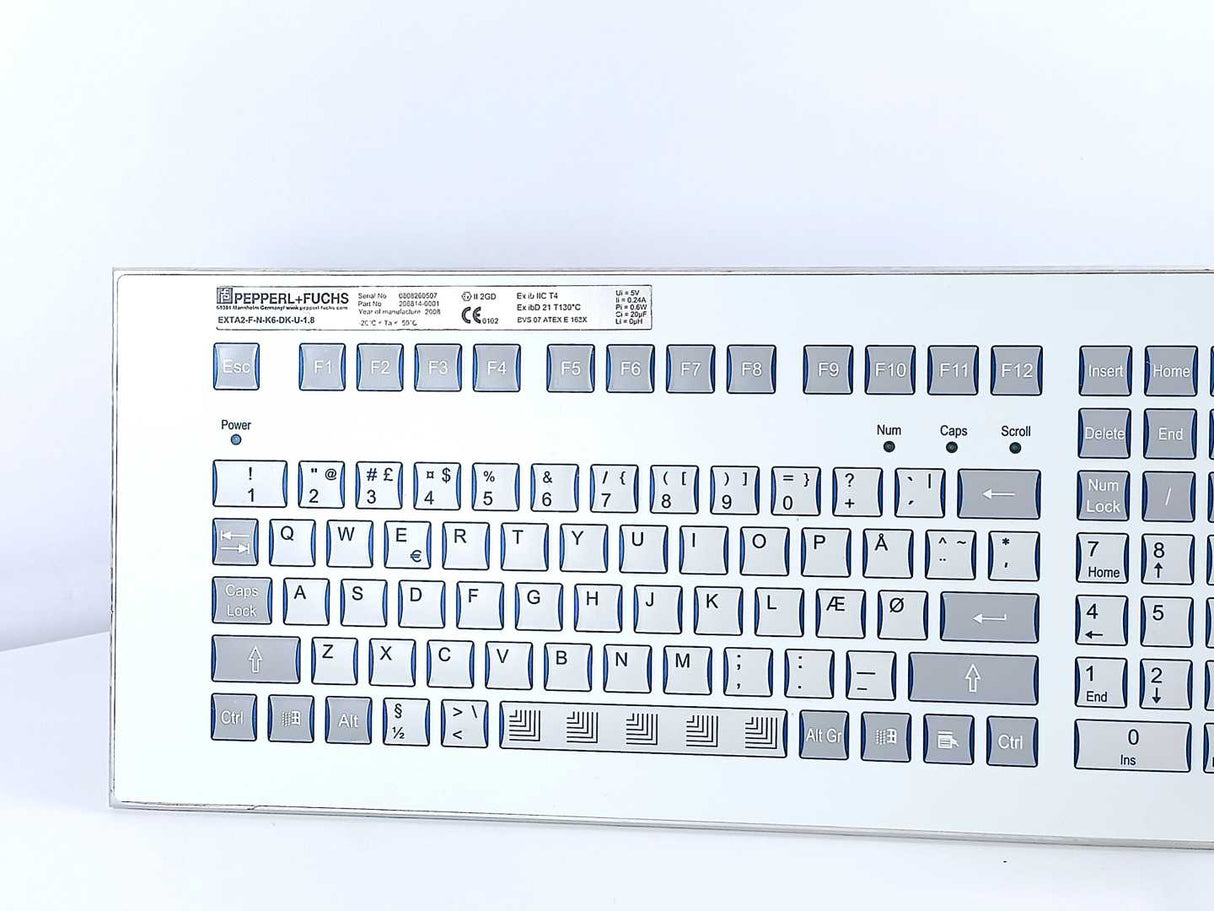 Pepperl+Fuchs 206814-0001 EXTA2-F-N-K6-DK-U-1.8 Keyboard w/ Joystick. Ex Cert.