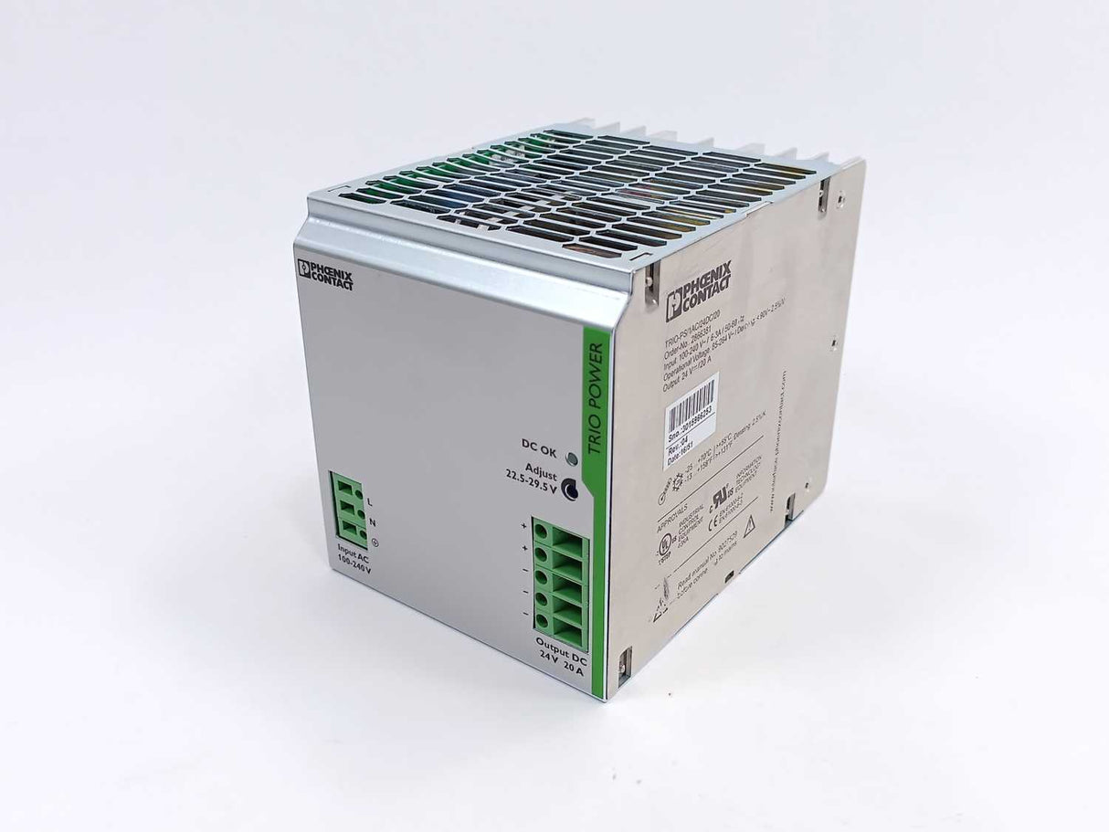 Phoenix Contact 2866381 TRIO-PS/1AC/24DC/20 - Power supply 24V 20A