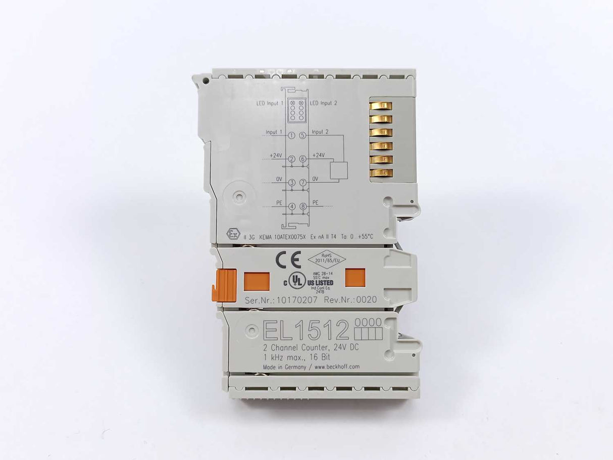Beckhoff EL1512 EtherCAT Terminal, 2-channel digital input