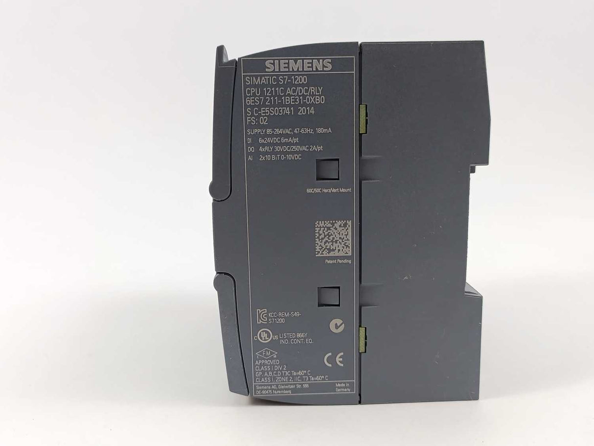 Siemens 6ES7211-1BE31-0XB0 SIMATIC S7-1200, CPU 1211C