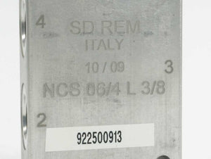 SD REM NCS 06/4 L 3/8 NCS 06/4 L 3/8 Pneumatic Valve Block