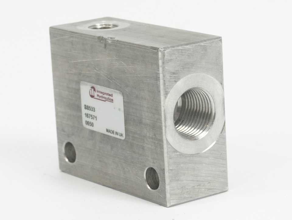 Integrated Hydraulics B8533 Hydraulic Line-Mounting Cartridge Valve Block