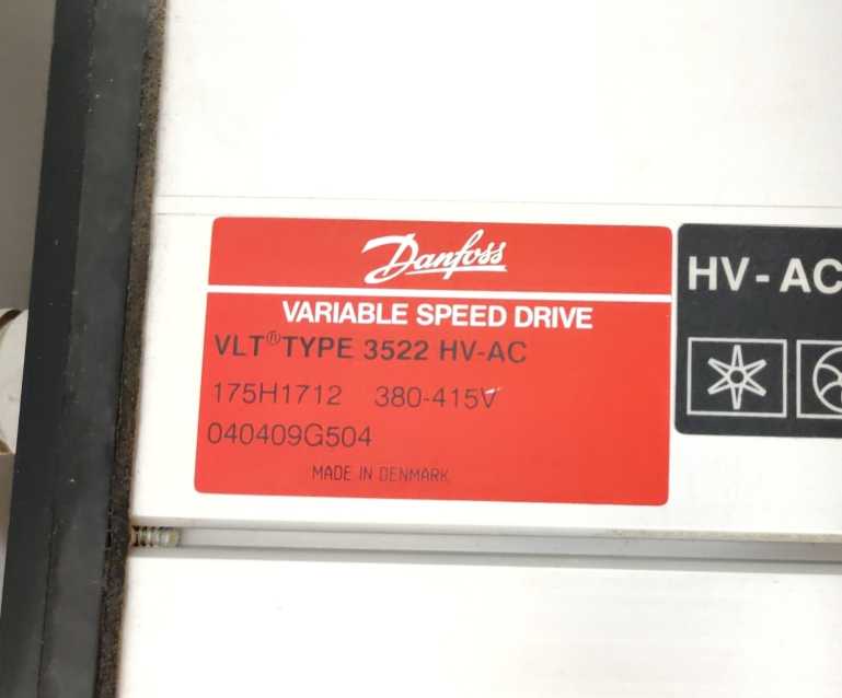 Danfoss 175H1712 VLT 3522 HV-AC Variable Speed Drive 380-415V