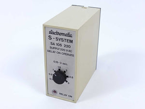 Electromatic SA 105 220 0,15-3 sec. 220 VAC Relay. Delay on Operate