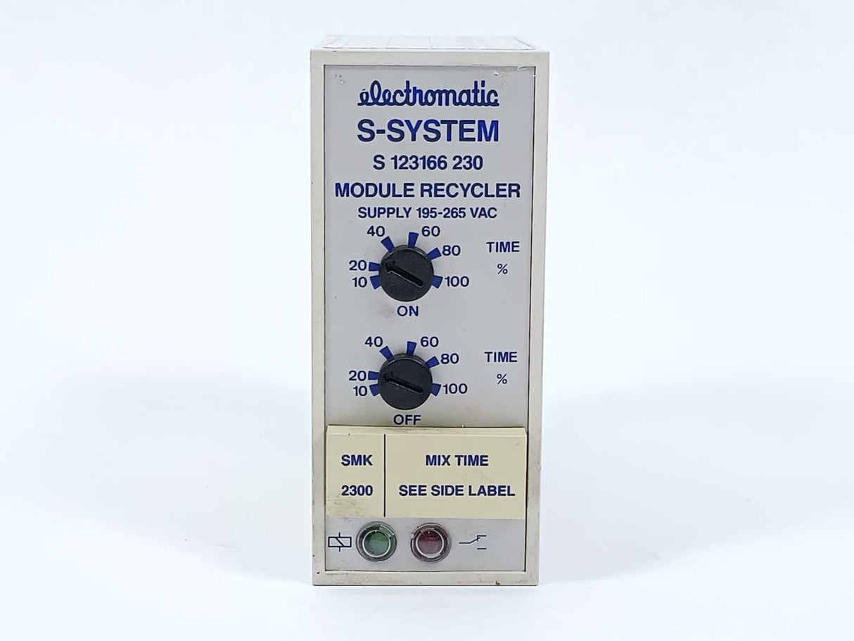 Electromatic S 123 166 230 Module Recycler. Supply 195-265 VAC 10-100sec