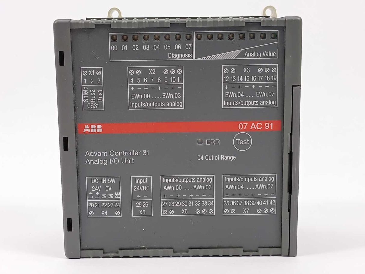 ABB GJR5252300R0101 07AC91 Advant Controller 31 Analog I/O Unit