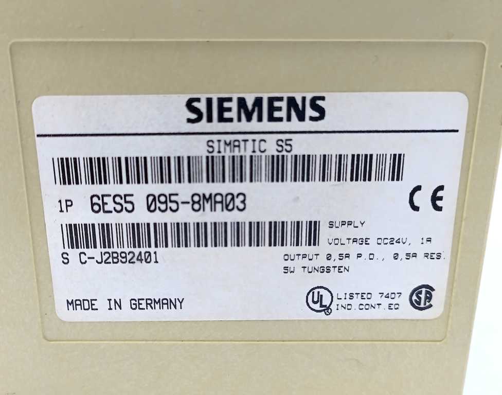 Siemens 6ES5095-8MA03 Simatic S5-95U Compact Unit