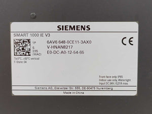 Siemens 6AV6648-0CE11-3AX0 SIMATIC HMI SMART 1000 IE V3