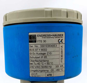 Endress+Hauser FTE30 Point level switch, 3301E8040E3, 230 VAC 50/60 Hz