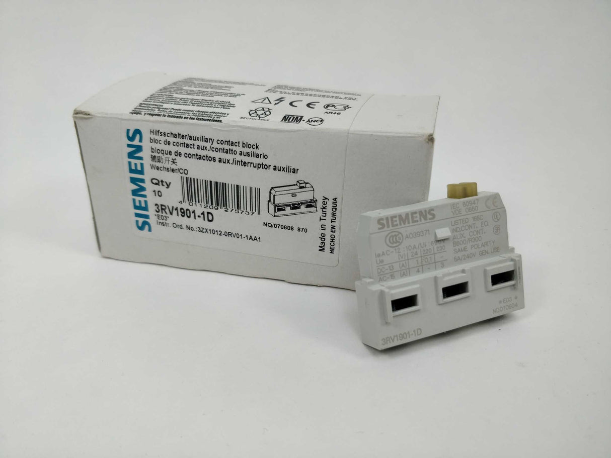 Siemens 3RV1901-1D Auxiliary contact block E03