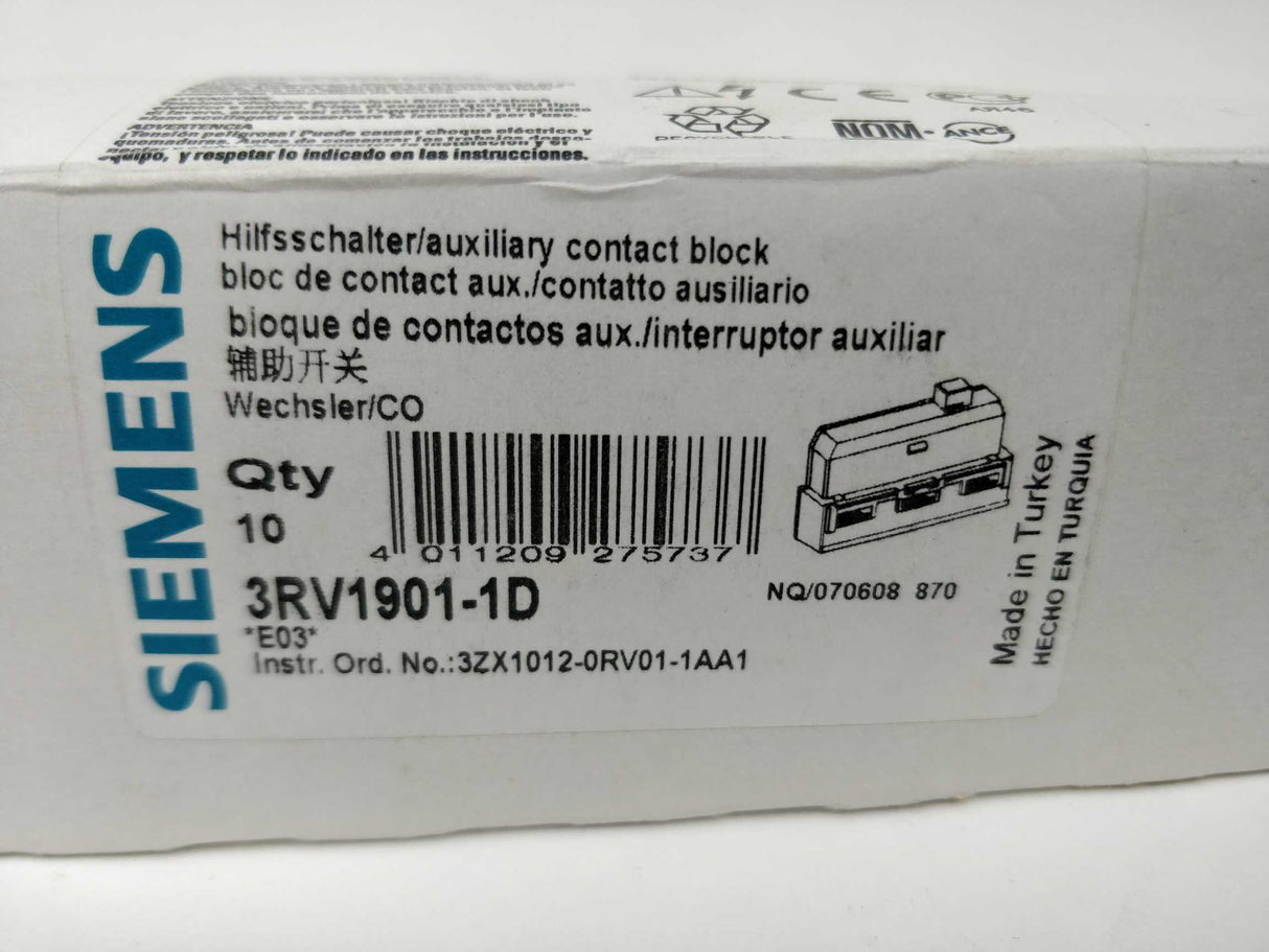 Siemens 3RV1901-1D Auxiliary contact block E03
