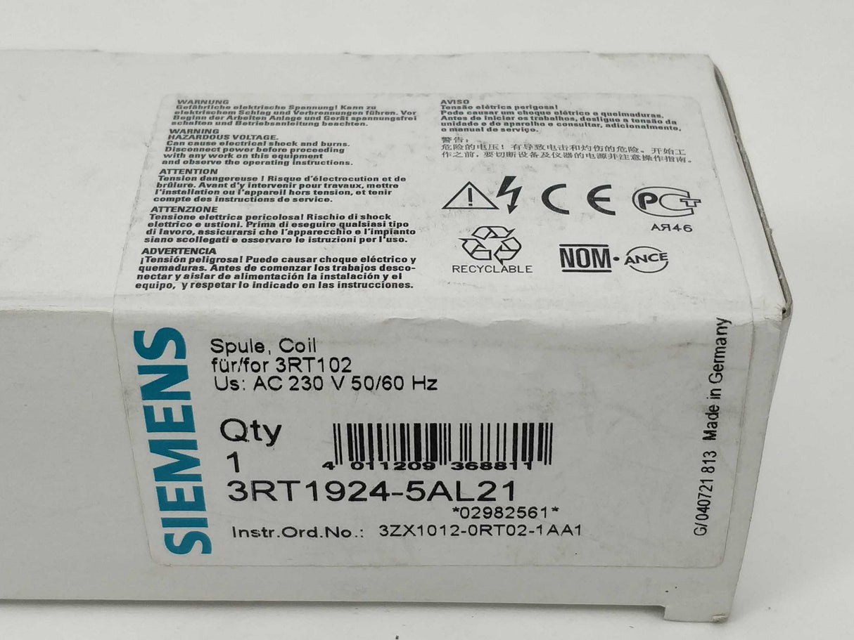 Siemens 3RT1924-5AL21 Coil