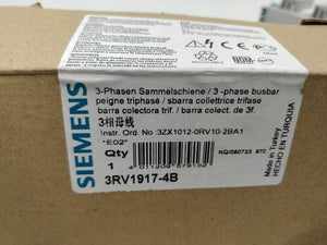 Siemens 3RV1917-4B 3-Phase Busbar