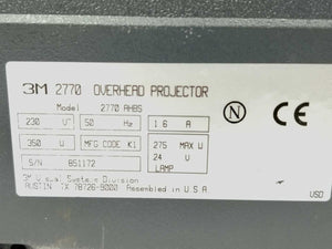 3M 2770 OverHead Projector