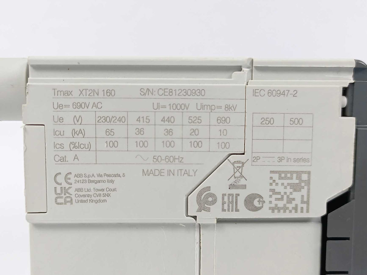 ABB XT2N160 Circuit Breaker TMAX