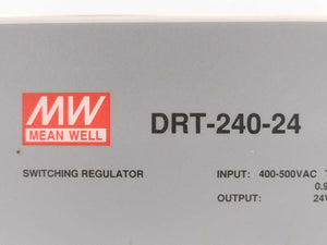 Mean Well DRT-240-24 Three Phase Industrial DIN RAIL Power Supply 24VDC