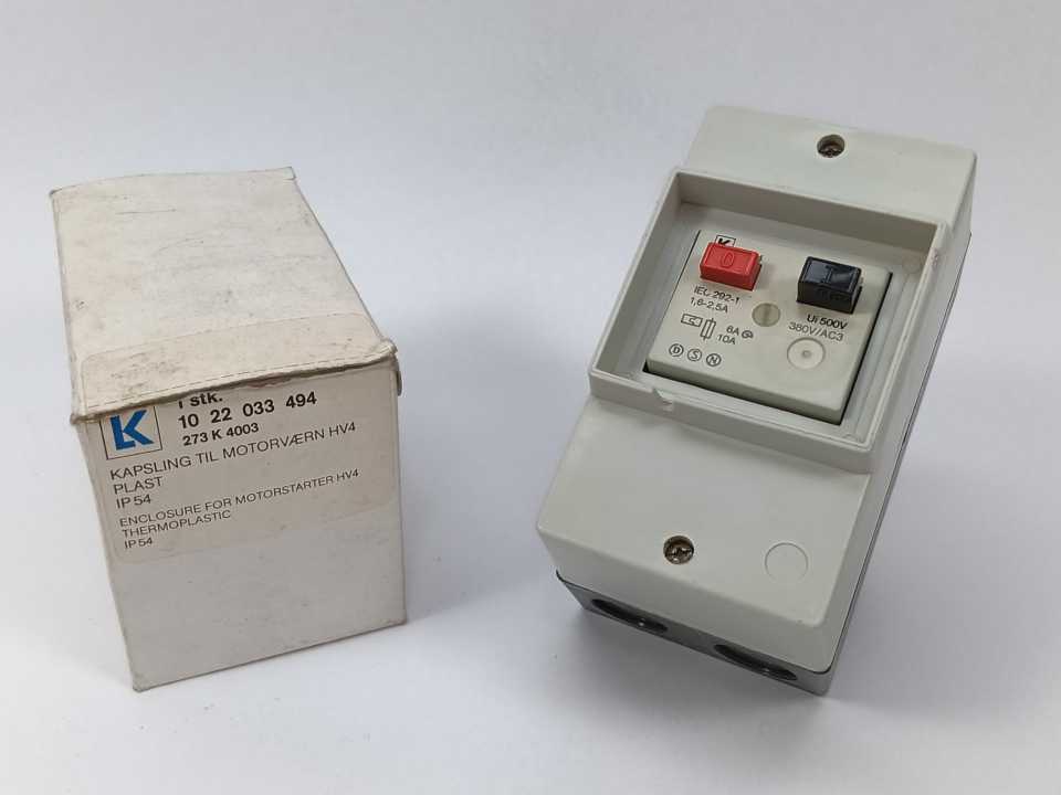 Lauritz Knudsen 10 22 033 494 Thermoplastic Enclosure for Motorstarter HV4 IP 54