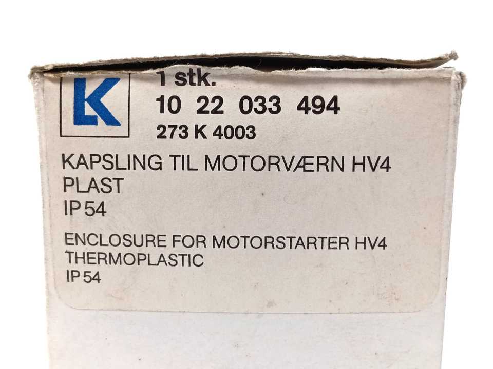 Lauritz Knudsen 10 22 033 494 Thermoplastic Enclosure for Motorstarter HV4 IP 54