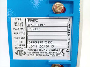 Régulateurs Georgin OFP06BPSX0300 FP6PX Industrial Pressure Switch