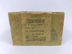 Phoenix Contact 3002076 UK 3-MVSTB-5,08 Terminal Block 250V 50pcs