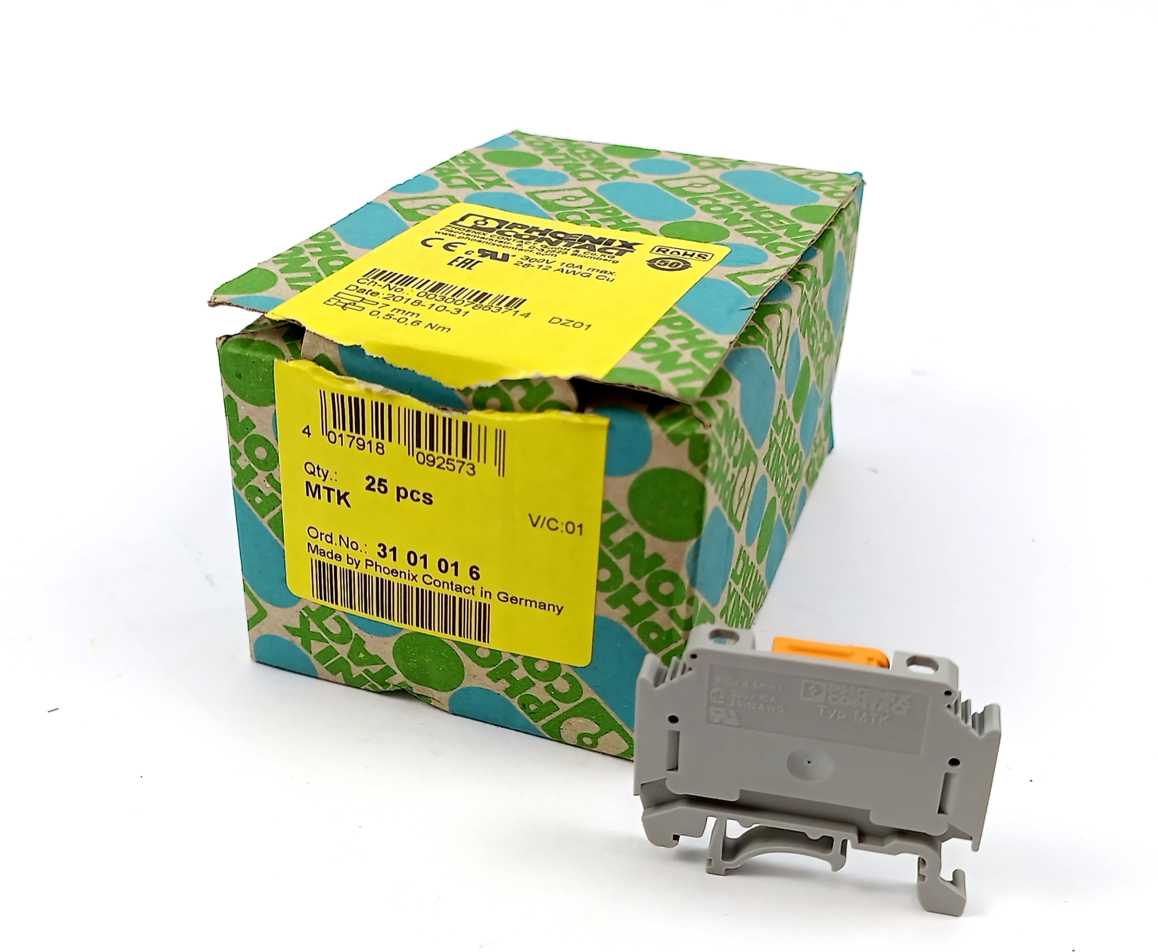 Phoenix Contact 3101016 MTK - Knife-disconnect terminal block 25 Pcs.