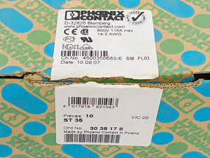 Phoenix Contact 3036178 Terminal Block ST 35 10 pcs