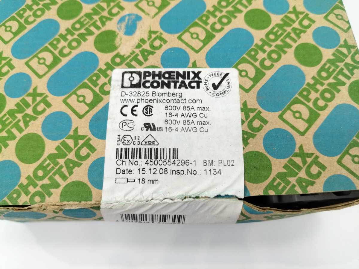 Phoenix Contact ST16 30 36 14 9, 800V 16mm2 50 Pcs.