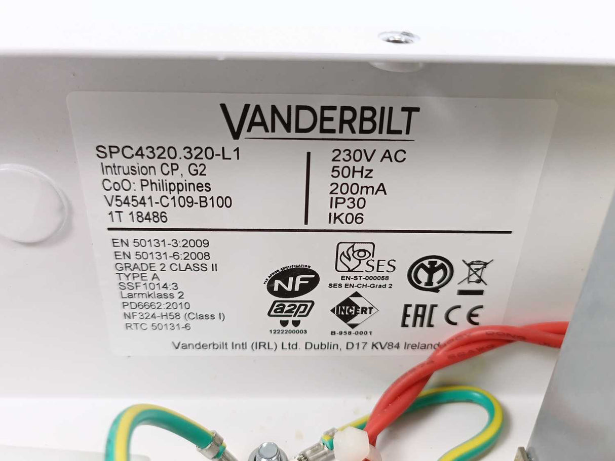 VANDERBILT V54541-C109-B100 SPC4320.320-L1, Intrusion CP,G2