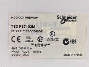 Schneider Electric TSXP57103M 7586003786 Modicon Premium 571X3 PL7 Processor