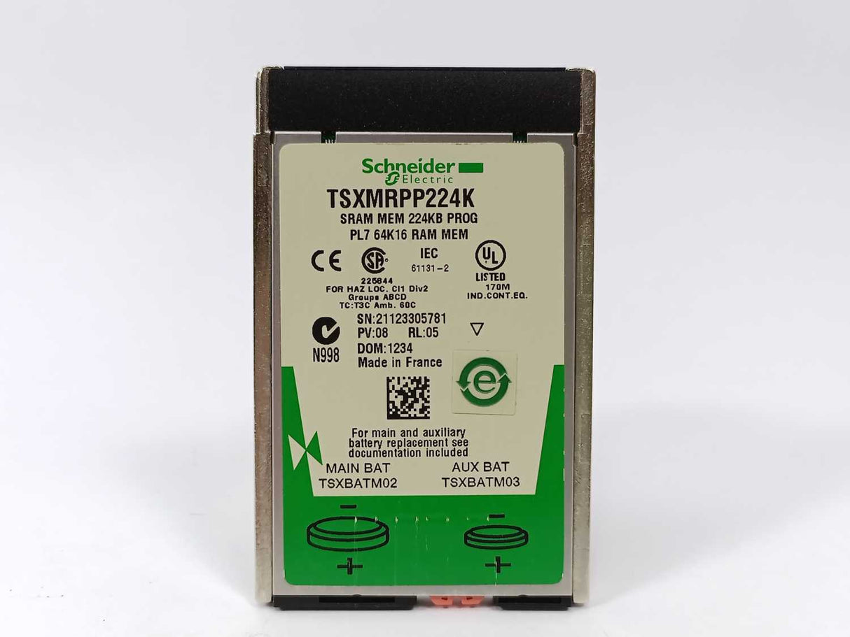 Schneider Automation TSXMRPP224K SRAM Application Memory Extension 224KB
