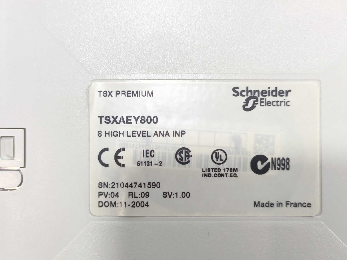 Schneider Electric TSXAEY800 Analog Input Module