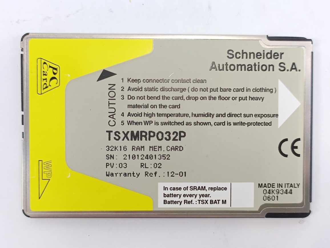 Schneider Automation TSXMRP032P 32K16 RAM Memory Card