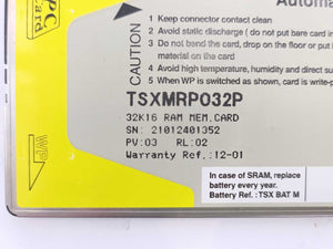 Schneider Automation TSXMRP032P 32K16 RAM Memory Card
