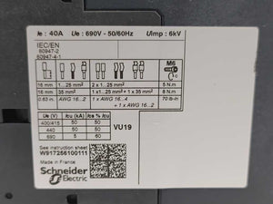 Schneider / Telemecanique GV3L40 40A Motor Circuit Breaker