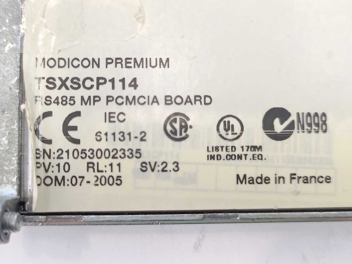 Schneider Electric TSXSCP114 MODICON Premium RS485 MP PCMCIA Board