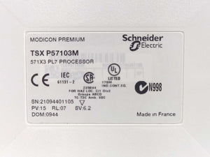 Schneider Electric TSXP57103M 7586003786 Modicon Premium 571X3 PL7 Processor