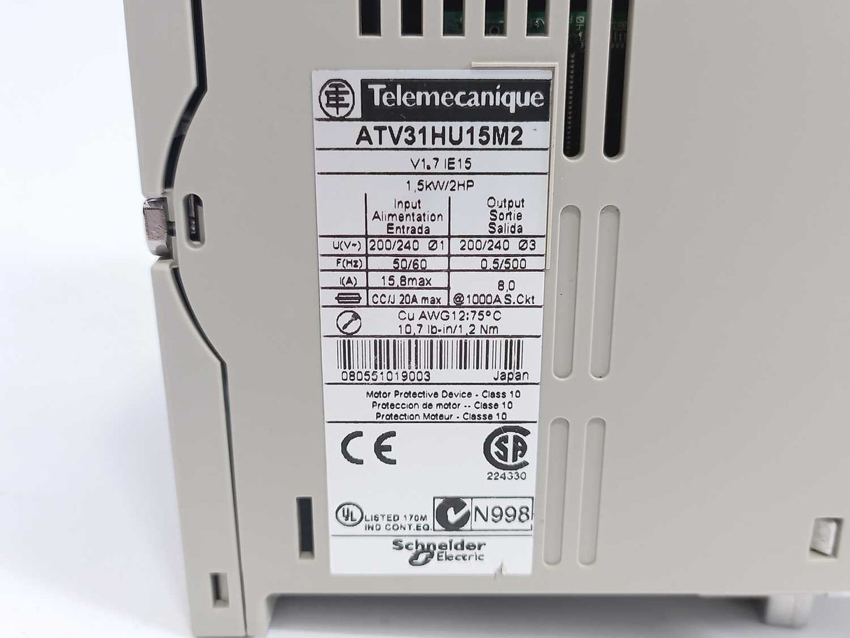 TELEMECANIQUE ATV31HU15M2 Variable Speed Drive 1,5kW/2HP
