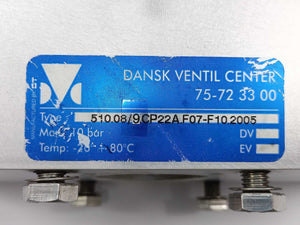 Dansk Ventil Center 510.08/9CP22A.F07-F10.2005 3-Piece Ball Valve Assembly